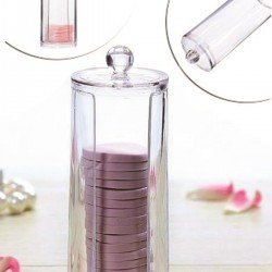 Kapaklı Makyaj Pamuğu Düzenleyici Organizer Şeffaf Pamukluk Kapaklı Makyaj Pamuğu Düzenleyici Organizer Şeffaf Pamukluk