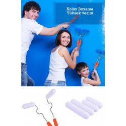 Profesyonel Çift Taraflı Silindirik Duvar ve Köşeleri Boyama Rulosu Profesyonel Çift Taraflı Silindirik Duvar ve Köşeleri Boyama Rulosu