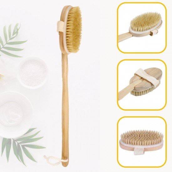 Doğal At Kılı Selülit Karşıtı Sapı Çıkabilen Ahşap Banyo Fırçası Doğal At Kılı Selülit Karşıtı Sapı Çıkabilen Ahşap Banyo Fırçası