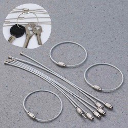 10lu Paslanmaz Çelik Tel Anahtarlık  10lu Paslanmaz Çelik Tel Anahtarlık