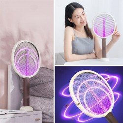 Şarjlı Sinek Öldürücü Masaüstü Standlı,Mor Işık 43cm Sinek Kovucu Raket Şarjlı Sinek Öldürücü Masaüstü Standlı,Mor Işık 43cm Sinek Kovucu Raket