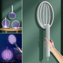 Asılabilen ve Masaüstü Olabilen 2W Sinek Öldürücü Mor Işıklı Raket Asılabilen ve Masaüstü Olabilen 2W Sinek Öldürücü Mor Işıklı Raket