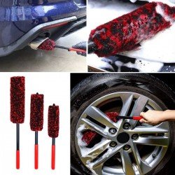  3lü Bükülebilen Peluş Detaylı Temizlik İçin Oto Jant, Egzos Temizleme Fırçası