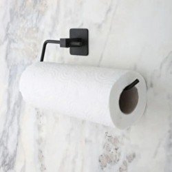 Kendiliğinden Yapışkanlı Siyah Paslanmaz Metal Rulo Havluluk Aparat  Kendiliğinden Yapışkanlı Siyah Paslanmaz Metal Rulo Havluluk Aparat