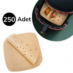 250 Adet Air Fryer Pişirme Kağıdı Tek Kullanımlık Hava Fritöz Yağ Geçirmez Yapışmaz Gıda Pişirme Kağıdı Delikli Kare Model 250 Adet Air Fryer Pişirme Kağıdı Tek Kullanımlık Hava Fritöz Yağ Geçirmez Yapışmaz Gıda Pişirme Kağıdı Delikli Kare Model
