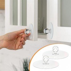 2 Adet Kristal Kendiliğinden Güçlü Yapışkanlı Kulp Askısı Tutma Kolu 2 Adet Kristal Kendiliğinden Güçlü Yapışkanlı Kulp Askısı Tutma Kolu