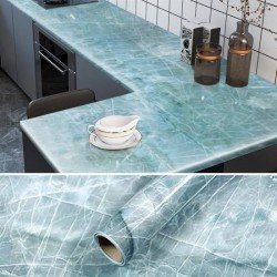 Mermer Desenli Masa Tezgah Mutfak Su Geçirmez Yapışkanlı Folyo Sticker Mavi 5x0,6m Mermer Desenli Masa Tezgah Mutfak Su Geçirmez Yapışkanlı Folyo Sticker Mavi 5x0,6m