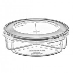 3 Bölmeli Sızdırmaz Contalı Kilitli Kapaklı 1,35 Litre yuvarlak Erzak Saklama Kabı LC-500 3 Bölmeli Sızdırmaz Contalı Kilitli Kapaklı 1,35 Litre yuvarlak Erzak Saklama Kabı LC-500
