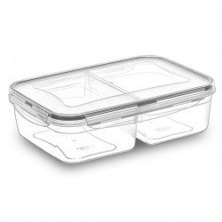 2 Bölmeli Sızdırmaz Contalı Kilitli Kapaklı 1 Litre Erzak Saklama Kabı -LC505 2 Bölmeli Sızdırmaz Contalı Kilitli Kapaklı 1 Litre Erzak Saklama Kabı -LC505