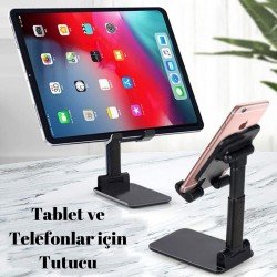 Siyah Aynalı Cep Telefonu Sabitleyici Stand Katlanabilir Ayarlanabilir Telefon Standı Siyah Aynalı Cep Telefonu Sabitleyici Stand Katlanabilir Ayarlanabilir Telefon Standı