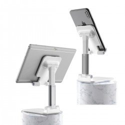 Beyaz  Aynalı Cep Telefonu Sabitleyici Stand Katlanabilir Ayarlanabilir Telefon Standı