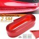 Kırmızı Renkli 2,5 Metre Araba Oto Ön Tampon Koruyucu Kauçuk Pratik Tampon Şerit Bant Döşeme Kiti Kırmızı Renkli 2,5 Metre Araba Oto Ön Tampon Koruyucu Kauçuk Pratik Tampon Şerit Bant Döşeme Kiti