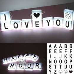 10lu Lightbox Işıklı Harf Mesaj Panosu Dekoratif  Harf Işık Zinciri 10lu Lightbox Işıklı Harf Mesaj Panosu Dekoratif  Harf Işık Zinciri