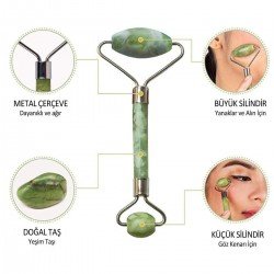 Özel Süngerli Kutusunda Kırılmaz Çift Taraflı 2li Cilt Yüz Masaj Aleti Jade Roller Yeşim Taşı Özel Süngerli Kutusunda Kırılmaz Çift Taraflı 2li Cilt Yüz Masaj Aleti Jade Roller Yeşim Taşı
