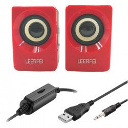 N62 1+1 Multimedia USB ve Jacklı Mini Hoparlör Yüksek Stereo Ses Sistemi 