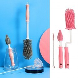 Silikon Uçlu Ekstra Yumuşak Kıllı Sağlam Kavanoz Bardak  Şişe Ve Biberon Temizleme Fırçası  Silikon Uçlu Ekstra Yumuşak Kıllı Sağlam Kavanoz Bardak  Şişe Ve Biberon Temizleme Fırçası