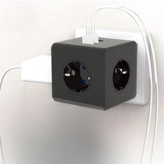 Isıya Dayanıklı Termal Akım Korumalı ve Çocuk Korumalı 3 Priz Girişli 3 USB Girişli Küp Priz Isıya Dayanıklı Termal Akım Korumalı ve Çocuk Korumalı 3 Priz Girişli 3 USB Girişli Küp Priz