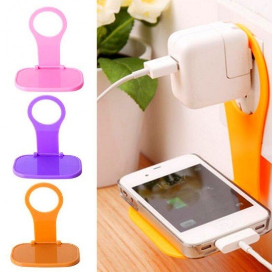 Universal Mobil Şarj Priz Askısı ve Telefon Tablet Tutucu Stand Universal Mobil Şarj Priz Askısı ve Telefon Tablet Tutucu Stand