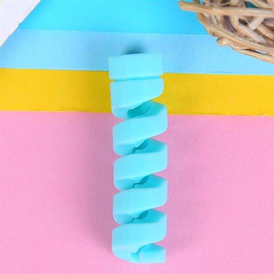 4lü Apple, Android Şaj Kablosu Koruyucu Silikon Spiral Yay Aparat 4lü Apple, Android Şaj Kablosu Koruyucu Silikon Spiral Yay Aparat