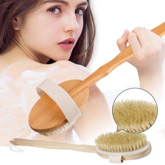 Doğal At Kılı Selülit Karşıtı Sapı Çıkabilen Ahşap Banyo Fırçası Doğal At Kılı Selülit Karşıtı Sapı Çıkabilen Ahşap Banyo Fırçası