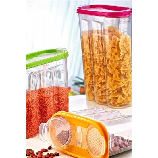 2 Kapaklı Ölçekli Erzak Saklama Kabı - 1,2 Litre - SA930 2 Kapaklı Ölçekli Erzak Saklama Kabı - 1,2 Litre - SA930