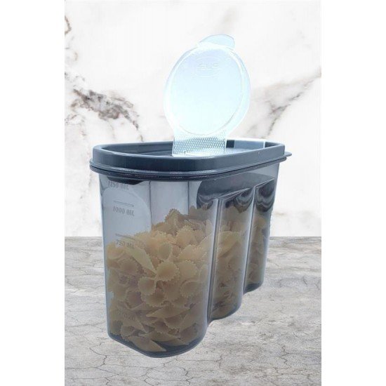 2 Kapaklı Ölçekli Erzak Saklama Kabı - 1,2 Litre - SA930 2 Kapaklı Ölçekli Erzak Saklama Kabı - 1,2 Litre - SA930