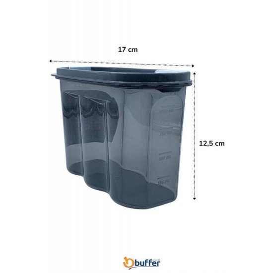 2 Kapaklı Ölçekli Erzak Saklama Kabı - 1,2 Litre - SA930 2 Kapaklı Ölçekli Erzak Saklama Kabı - 1,2 Litre - SA930