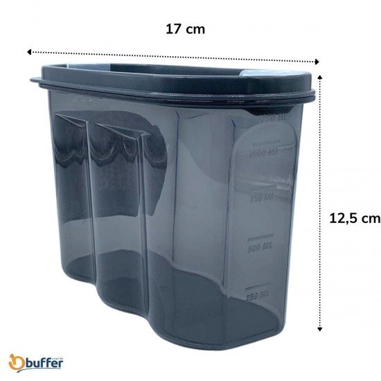 2 Kapaklı Ölçekli Erzak Saklama Kabı - 1,2 Litre - SA930 2 Kapaklı Ölçekli Erzak Saklama Kabı - 1,2 Litre - SA930