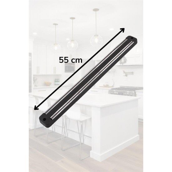 Mıknatıslı Paslanmaz Duvar Bıçak Askısı Standı 55 Cm Aparat Mıknatıslı Paslanmaz Duvar Bıçak Askısı Standı 55 Cm Aparat