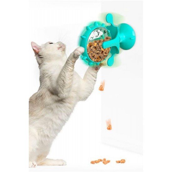 Vantuzlu Zilli İnteraktif Dönebilen Mama Kaplı Renkli Eğlenceli Eğitici Kedi Oyuncağı Vantuzlu Zilli İnteraktif Dönebilen Mama Kaplı Renkli Eğlenceli Eğitici Kedi Oyuncağı