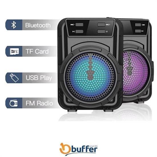 Mini Hoparlör Işıklı Taşınabilir Bluetooth Wireless FM Radyolu Sd Kart ve USB Girişli Hoparlör Mini Hoparlör Işıklı Taşınabilir Bluetooth Wireless FM Radyolu Sd Kart ve USB Girişli Hoparlör
