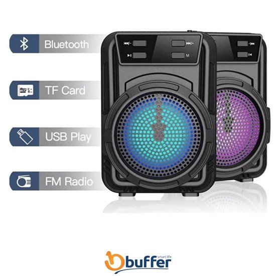 Mini Hoparlör Işıklı Taşınabilir Bluetooth Wireless FM Radyolu Sd Kart ve USB Girişli Hoparlör Mini Hoparlör Işıklı Taşınabilir Bluetooth Wireless FM Radyolu Sd Kart ve USB Girişli Hoparlör
