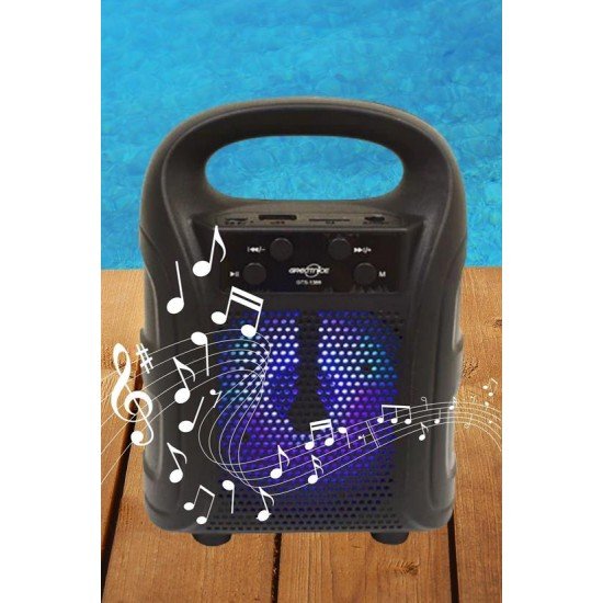 Tutmalı Mini Hoparlör Işıklı Taşınabilir Bluetooth Wireless Radyolu Sd Kart ve USB Girişli Hoparlör Tutmalı Mini Hoparlör Işıklı Taşınabilir Bluetooth Wireless Radyolu Sd Kart ve USB Girişli Hoparlör