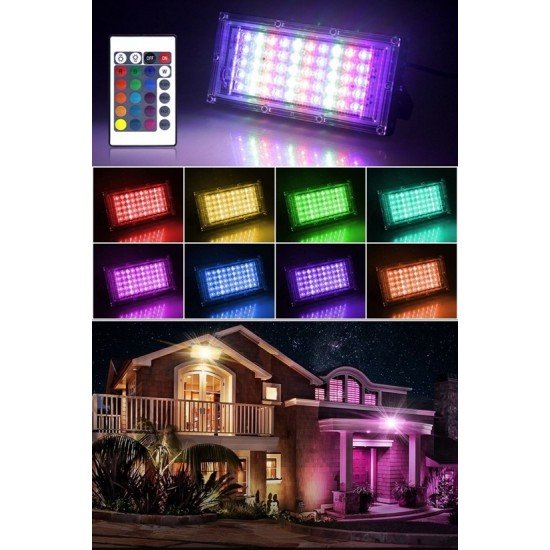 Kumandalı Led Işık Dış Cephe Aydınlatması Çok Renkli RGB Led Panel Işık PartiLed Aydınlatma Kumandalı Led Işık Dış Cephe Aydınlatması Çok Renkli RGB Led Panel Işık PartiLed Aydınlatma