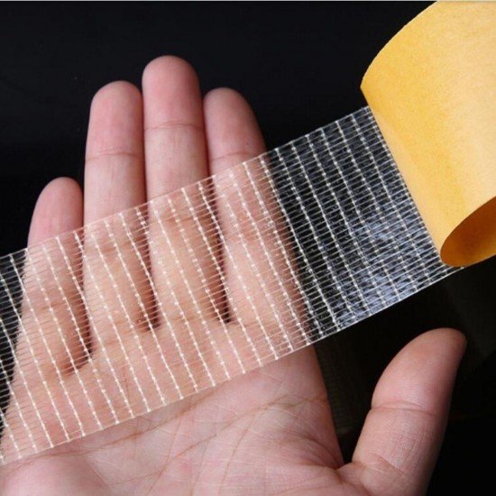 Fiber Örgülü Güçlendirilmiş Çift Taraflı Bant 5cm x 10 mt Fiber Örgülü Güçlendirilmiş Çift Taraflı Bant 5cm x 10 mt