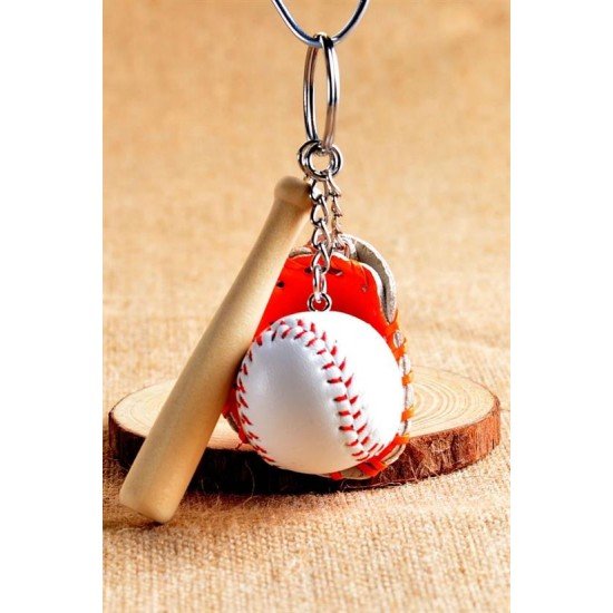 Gerçekçi Beyzbol Tasarımlı Şık Anahtarlık Kolye Çanta Süsü Baseball Keychain Gerçekçi Beyzbol Tasarımlı Şık Anahtarlık Kolye Çanta Süsü Baseball Keychain