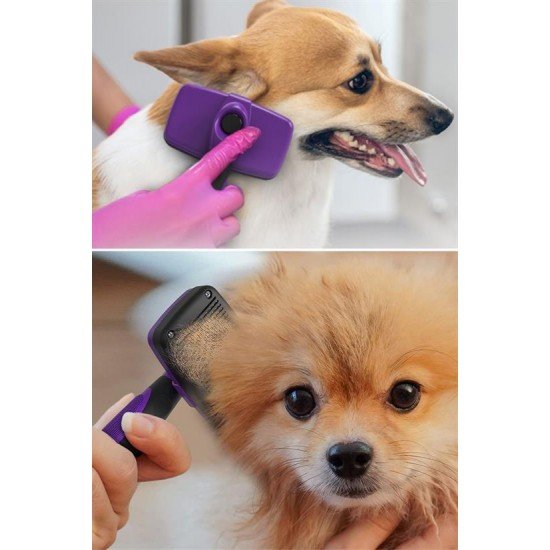 Otomatik Temizlenebilen Tuşlu Pratik Kedi Köpek Tüy Toplama Fırçası Otomatik Temizlenebilen Tuşlu Pratik Kedi Köpek Tüy Toplama Fırçası