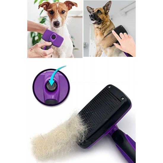 Otomatik Temizlenebilen Tuşlu Pratik Kedi Köpek Tüy Toplama Fırçası Otomatik Temizlenebilen Tuşlu Pratik Kedi Köpek Tüy Toplama Fırçası