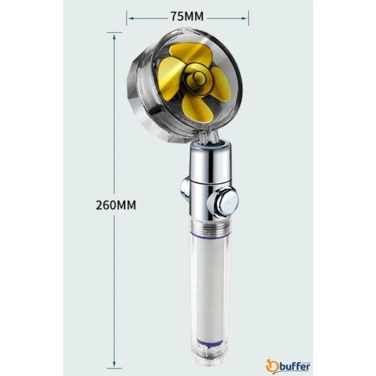 Turbo Pervaneli Su Tasarruflu 360 Derece Dönebilen Ayarlanabilir Tazyikli Duş Başlı Turbo Pervaneli Su Tasarruflu 360 Derece Dönebilen Ayarlanabilir Tazyikli Duş Başlı