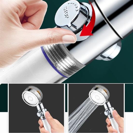 Turbo Pervaneli Su Tasarruflu 360 Derece Dönebilen Ayarlanabilir Tazyikli Duş Başlı Turbo Pervaneli Su Tasarruflu 360 Derece Dönebilen Ayarlanabilir Tazyikli Duş Başlı