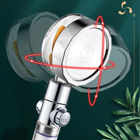 Turbo Pervaneli Su Tasarruflu 360 Derece Dönebilen Ayarlanabilir Tazyikli Duş Başlı Turbo Pervaneli Su Tasarruflu 360 Derece Dönebilen Ayarlanabilir Tazyikli Duş Başlı