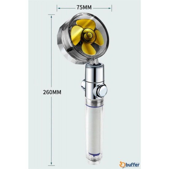 Turbo Pervaneli Su Tasarruflu 360 Derece Dönebilen Ayarlanabilir Tazyikli Duş Başlı Turbo Pervaneli Su Tasarruflu 360 Derece Dönebilen Ayarlanabilir Tazyikli Duş Başlı