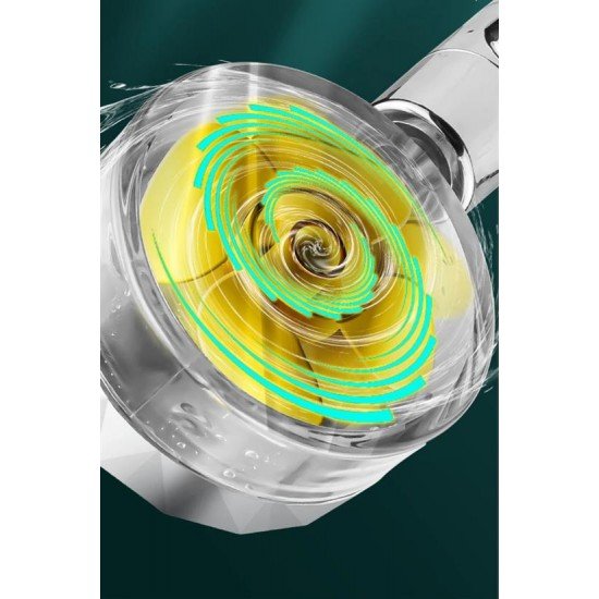 Turbo Pervaneli Su Tasarruflu 360 Derece Dönebilen Ayarlanabilir Tazyikli Duş Başlı Turbo Pervaneli Su Tasarruflu 360 Derece Dönebilen Ayarlanabilir Tazyikli Duş Başlı