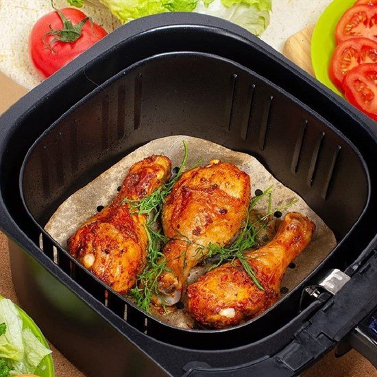 100 Adet Air Fryer Pişirme Kağıdı Tek Kullanımlık Hava Fritöz Yapışmaz Yağlı Kağıt Delikli Model 100 Adet Air Fryer Pişirme Kağıdı Tek Kullanımlık Hava Fritöz Yapışmaz Yağlı Kağıt Delikli Model