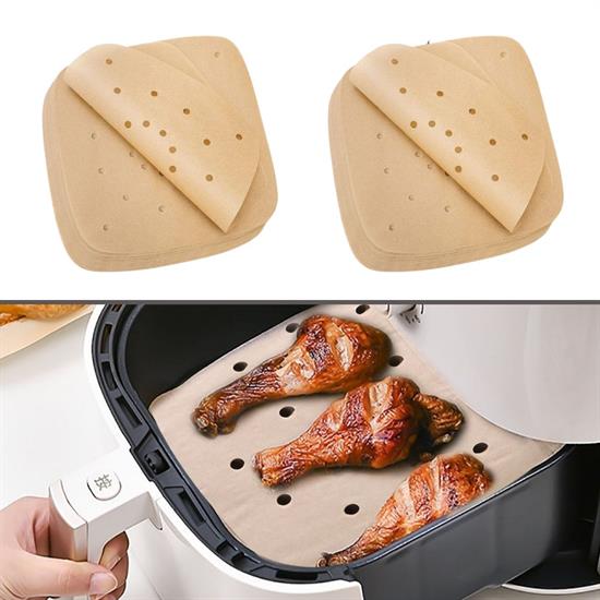 100 Adet Air Fryer Pişirme Kağıdı Tek Kullanımlık Hava Fritöz Yapışmaz Yağlı Kağıt Delikli Model 100 Adet Air Fryer Pişirme Kağıdı Tek Kullanımlık Hava Fritöz Yapışmaz Yağlı Kağıt Delikli Model