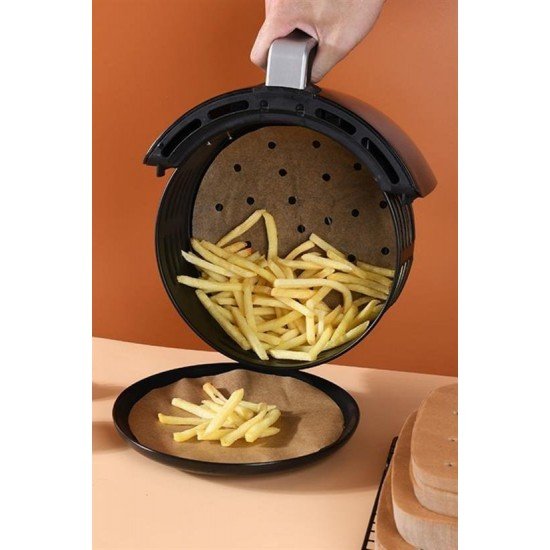 100 Adet  Airfryer Pişirme Kağıdı Tek Kullanımlık Hava Fritözü Yuvarlak Delikli Model 100 Adet  Airfryer Pişirme Kağıdı Tek Kullanımlık Hava Fritözü Yuvarlak Delikli Model