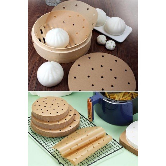 100 Adet  Airfryer Pişirme Kağıdı Tek Kullanımlık Hava Fritözü Yuvarlak Delikli Model 100 Adet  Airfryer Pişirme Kağıdı Tek Kullanımlık Hava Fritözü Yuvarlak Delikli Model