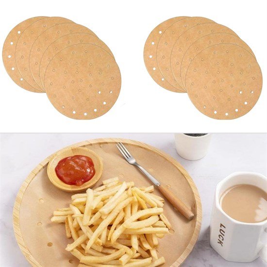 100 Adet  Airfryer Pişirme Kağıdı Tek Kullanımlık Hava Fritözü Yuvarlak Delikli Model 100 Adet  Airfryer Pişirme Kağıdı Tek Kullanımlık Hava Fritözü Yuvarlak Delikli Model