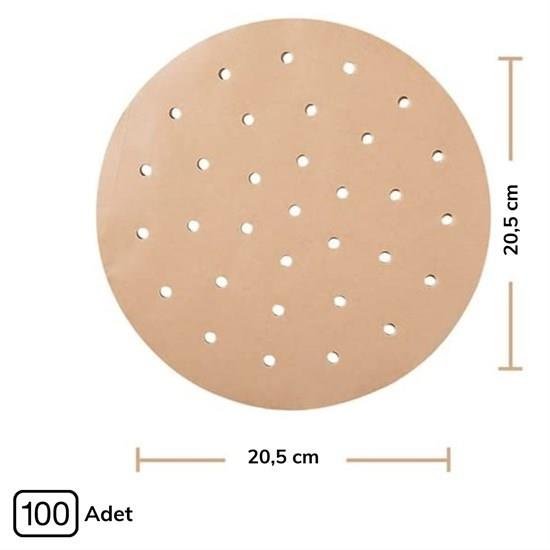 100 Adet  Airfryer Pişirme Kağıdı Tek Kullanımlık Hava Fritözü Yuvarlak Delikli Model 100 Adet  Airfryer Pişirme Kağıdı Tek Kullanımlık Hava Fritözü Yuvarlak Delikli Model