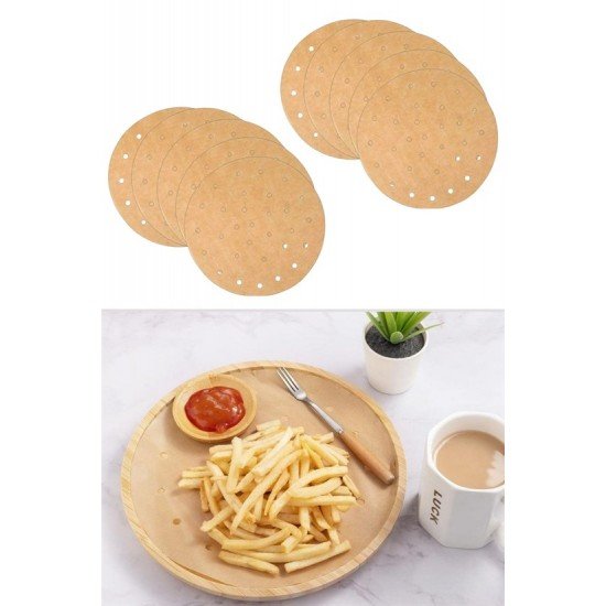 100 Adet  Airfryer Pişirme Kağıdı Tek Kullanımlık Hava Fritözü Yuvarlak Delikli Model 100 Adet  Airfryer Pişirme Kağıdı Tek Kullanımlık Hava Fritözü Yuvarlak Delikli Model